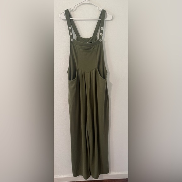 HALARA Pants - Halara Pockets Waffle Casual Overalls Pleated Ankle Length Boho Relaxed NWT XL